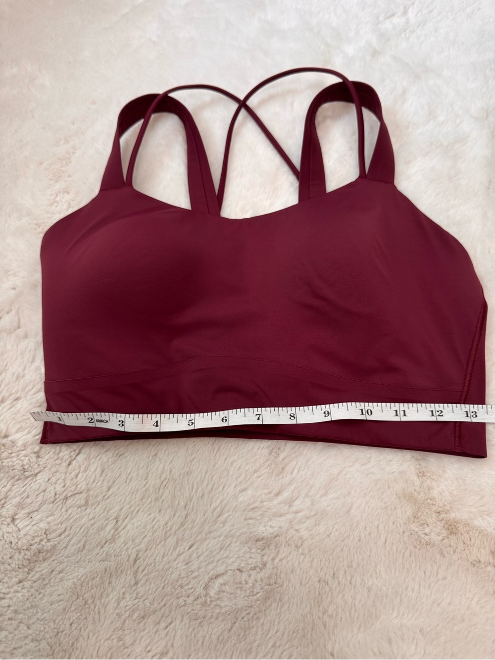lululemon athletica Burgundy Strappy Longline Sports Bra - Picture 5 of 7
